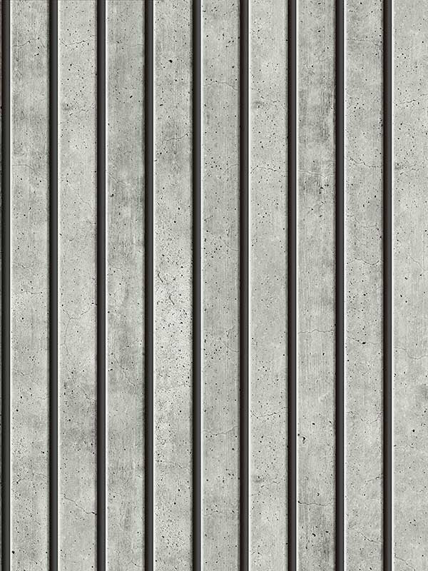 Transform Concrete Slats Peel and Stick wallpaper in grey color - pattern number 129717 - by Graham and Brown in the Transform Drop 3 Peel and Stick Wallpaper collection