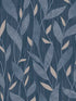 Dancing Leaves Trail fabric in blue color - pattern number VRAD01-765 - by Veer Decor in the Adele collection