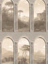 Exotic Vista Archway fabric in beige color - pattern number VRAD07-075 - by Veer Decor in the Adele collection