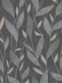 Dancing Leaves Trail wallpaper in black color - pattern number VRAD19-765 - by Veer Decor in the Adele collection