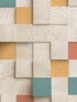 Wood Blocks Natural fabric in multi color - pattern number VRAR01-108 - by Veer Decor in the Artifice collection