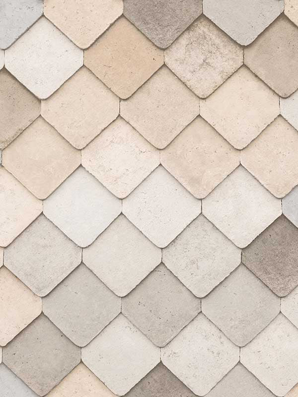 Vintage Tiles wallpaper in beige color - pattern number VRAR07-067 - by Veer Decor in the Artifice collection