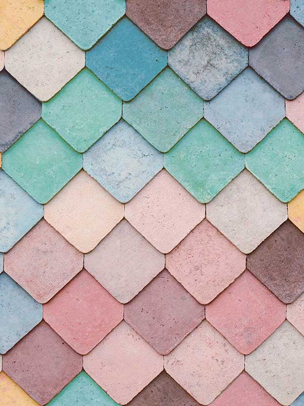 Vintage Tiles wallpaper in multi color - pattern number VRAR10-067 - by Veer Decor in the Artifice collection