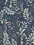 Olivia Botanical fabric in navy color - pattern number VRBT01-586 - by Veer Decor in the Botanique collection