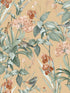 Mint Birds Dragonflies Botanical wallpaper in ocher color - pattern number VRBT02-746 - by Veer Decor in the Botanique collection