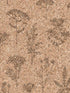 Herbarium Herbs Grasses Cork Texture wallpaper in brown color - pattern number VRBR08-387 - by Veer Decor in the Brut collection