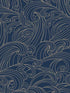 Big Wave fabric in blue color - pattern number VREL01-926 - by Veer Decor in the Elegance collection