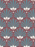 Elysian Fan fabric in red color - pattern number VREL10-335 - by Veer Decor in the Elegance collection