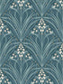 Victorian Bloom fabric in dark green color - pattern number VREL14-166 - by Veer Decor in the Elegance collection