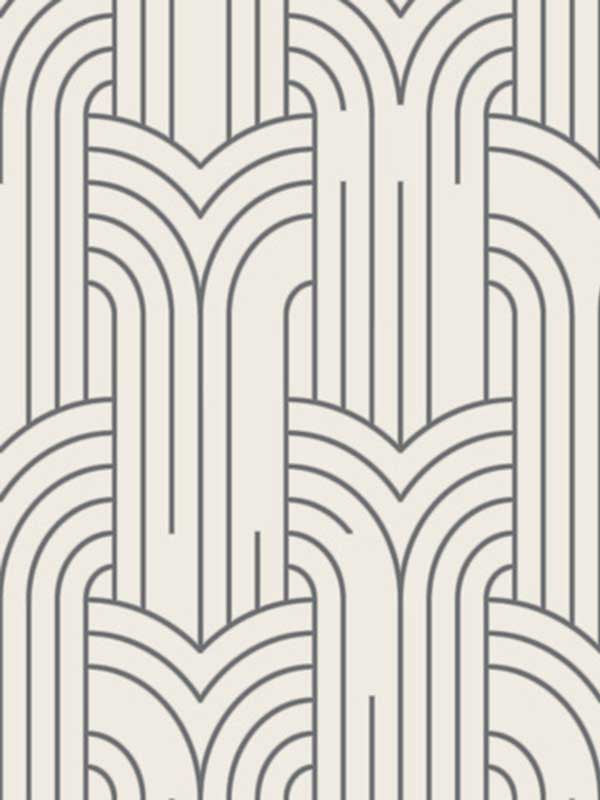 Arch Deco fabric in silver color - pattern number VREL29-124 - by Veer Decor in the Elegance collection