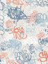 Graffiti fabric in blue color - pattern number VRKG01-315 - by Veer Decor in the My Kingdom collection