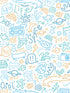 Doodle fabric in blue color - pattern number VRKG01-754 - by Veer Decor in the My Kingdom collection