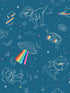 Space Adventures wallpaper in blue color - pattern number VRKG01-863 - by Veer Decor in the My Kingdom collection