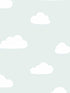 Clouds fabric in aqua pastel color - pattern number VRKG04-816 - by Veer Decor in the My Kingdom collection