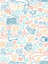 Doodle wallpaper in multi color - pattern number VRKG10-754 - by Veer Decor in the My Kingdom collection