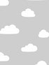 Clouds wallpaper in grey color - pattern number VRKG19-816 - by Veer Decor in the My Kingdom collection