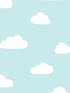 Clouds fabric in aqua color - pattern number VRKG21-816 - by Veer Decor in the My Kingdom collection