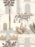 Mediterranean Villa Garden wallpaper in beige color - pattern number VRNO07-956 - by Veer Decor in the Nomade collection