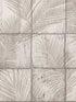 Rustic Palm Shadow Tile fabric in beige color - pattern number VRNO07-986 - by Veer Decor in the Nomade collection