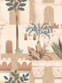 Mediterranean Villa Garden wallpaper in orange color - pattern number VRNO08-956 - by Veer Decor in the Nomade collection