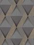 Modern Losange Wood fabric in dark grey color - pattern number VRNO09-196 - by Veer Decor in the Nomade collection