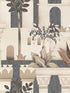 Mediterranean Villa Garden wallpaper in grey color - pattern number VRNO09-956 - by Veer Decor in the Nomade collection