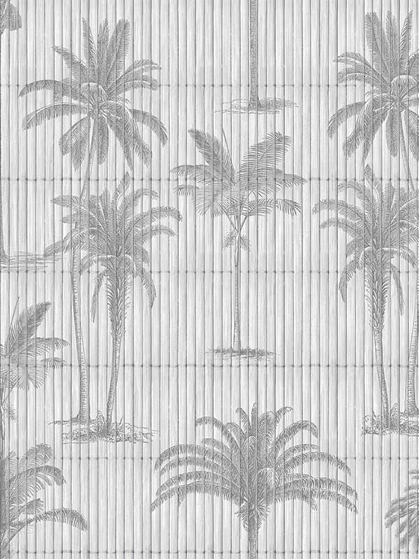 Vintage Palm Grove wallpaper in light grey color - pattern number VRNO19-786 - by Veer Decor in the Nomade collection