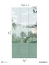 Bretagne Chair Rail Faux Wainscoting Pack 2 mural in green color - pattern number 8184-AJ1-B - by Veer Decor in the Papermint Wall Murals collection