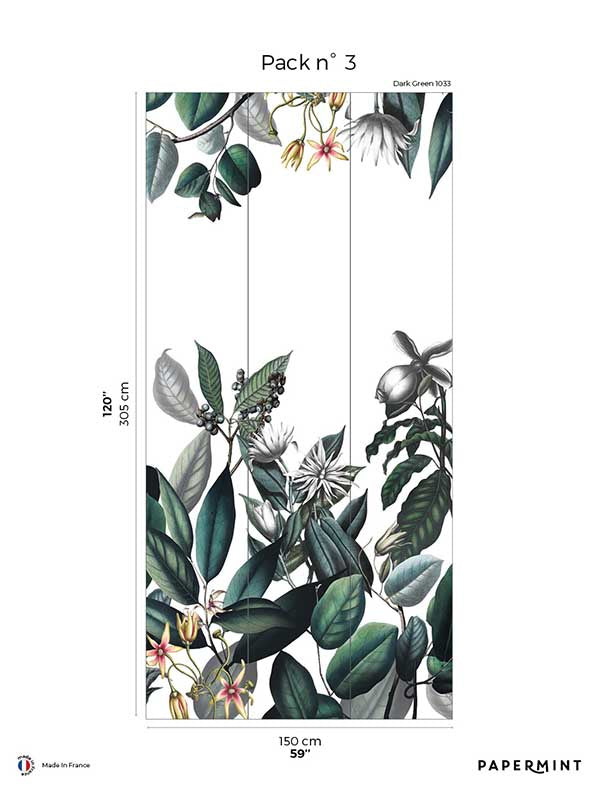 Cali Pack 3 mural in green color - pattern number 8184-AL1-C - by Veer Decor in the Papermint Wall Murals collection