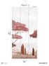 French Riviera Pack 2 fabric in red color - pattern number 8184-AQ2-B - by Veer Decor in the Papermint Wall Murals collection
