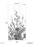 Flora Pack 1 fabric in black color - pattern number 8184-BC1-A - by Veer Decor in the Papermint Wall Murals collection