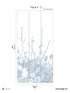 Flora Pack 2 fabric in blue color - pattern number 8184-BC3-B - by Veer Decor in the Papermint Wall Murals collection