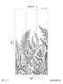 Garden Line Pack 2 mural in gray color - pattern number 8184-BG1-B - by Veer Decor in the Papermint Wall Murals collection