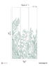 Garden Line Pack 1 mural in sage color - pattern number 8184-BG2-A - by Veer Decor in the Papermint Wall Murals collection