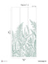 Garden Line Pack 2 mural in sage color - pattern number 8184-BG2-B - by Veer Decor in the Papermint Wall Murals collection