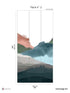 Hills Pack 2 fabric in multi color - pattern number 8184-BH1-B - by Veer Decor in the Papermint Wall Murals collection