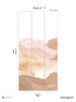 Hills Pack 3 mural in orange color - pattern number 8184-BH2-C - by Veer Decor in the Papermint Wall Murals collection
