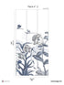 English Garden Pack 2 mural in blue color - pattern number 8184-BK2-B - by Veer Decor in the Papermint Wall Murals collection