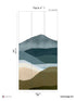 The Hills Pack 1 mural in blue color - pattern number 8184-BP2-A - by Veer Decor in the Papermint Wall Murals collection