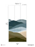 The Hills Pack 2 mural in blue color - pattern number 8184-BP2-B - by Veer Decor in the Papermint Wall Murals collection