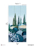 Cypresses Pack 1 mural in blue color - pattern number 8184-BQ1-A - by Veer Decor in the Papermint Wall Murals collection