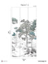 Pines Pack 2 mural in green color - pattern number 8184-BT2-B - by Veer Decor in the Papermint Wall Murals collection
