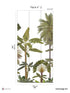 Manaus Pack 2 mural in green color - pattern number 8184-BY1-B - by Veer Decor in the Papermint Wall Murals collection