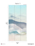 Japanese Mountain Pack 1 mural in blue color - pattern number 8184-CF1-A - by Veer Decor in the Papermint Wall Murals collection