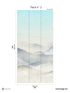 Japanese Mountain Pack 2 mural in blue color - pattern number 8184-CF1-B - by Veer Decor in the Papermint Wall Murals collection