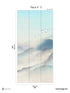Japanese Mountain Pack 3 mural in blue color - pattern number 8184-CF1-C - by Veer Decor in the Papermint Wall Murals collection