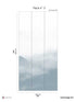 Mountain Water Pack 3 mural in blue color - pattern number 8184-CG1-C - by Veer Decor in the Papermint Wall Murals collection