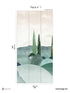 Provence Pack 1 mural in green color - pattern number 8184-CQ1-A - by Veer Decor in the Papermint Wall Murals collection