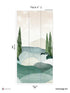 Provence Pack 2 mural in green color - pattern number 8184-CQ1-B - by Veer Decor in the Papermint Wall Murals collection