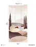 Provence Pack 2 mural in pink color - pattern number 8184-CQ2-B - by Veer Decor in the Papermint Wall Murals collection